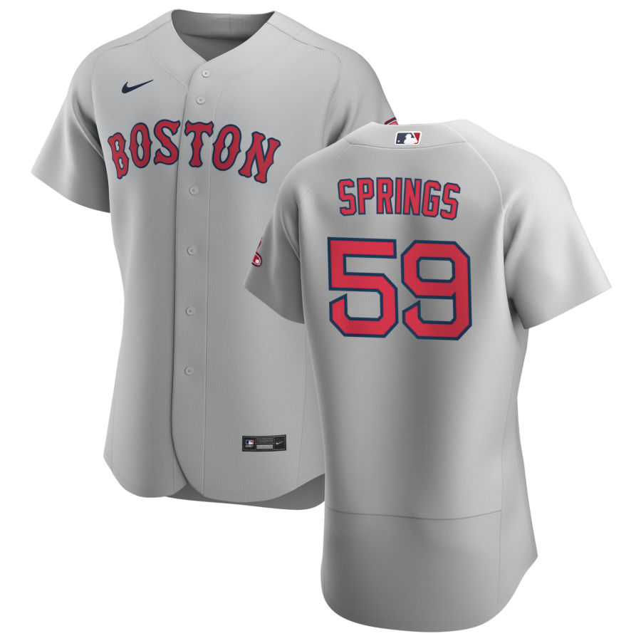 Boston Red Sox #59 Jeffrey Springs Men Nike Gray Road 2020 Authentic Team MLB Jersey